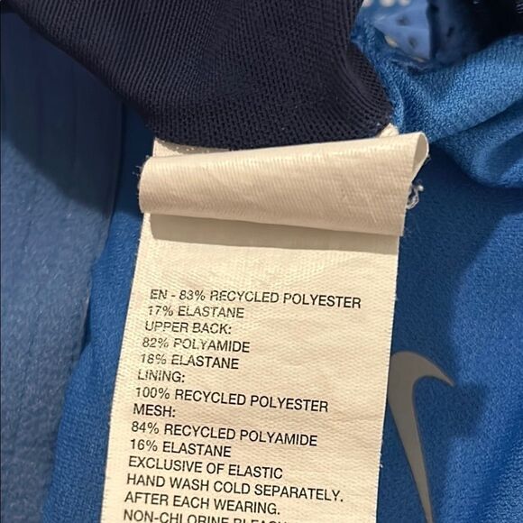 Nike Blue and White Women's Swimsuit  E - Picture 4 of 9